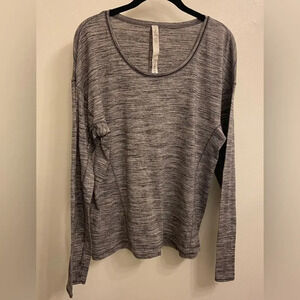 Lululemon Long Sleeve Space Dye Black & White Long Sleeve Size 10